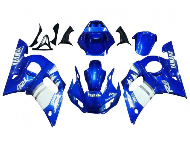 Rabatt Yamaha YZF 600 R6 Motorrad Verkleidung 1998-2002 - Blau Weiss