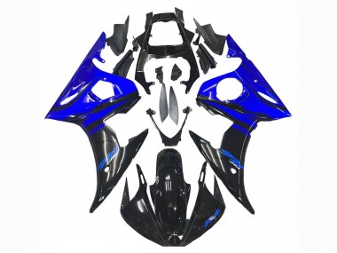 Rabatt Yamaha YZF R6S Motorrad Verkleidung 2006-2009 - Blau Glanzendes Schwarz
