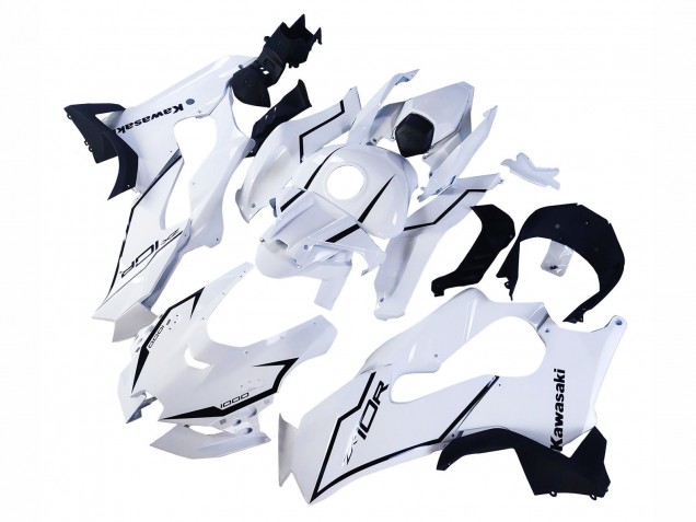 Rabatt Kawasaki ZX10R Motorrad Verkleidung 2021-2025 - Weiss Schwarz