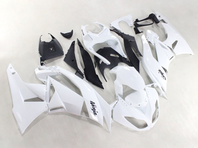 Rabatt Kawasaki ZX6R Motorrad Verkleidung 2009-2012 - Weiss Schwarz Ninja