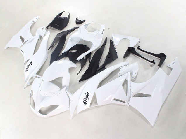 Rabatt Kawasaki ZX6R Motorrad Verkleidung 2009-2012 - Weiss Schwarz Ninja