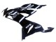 Rabatt Kawasaki ZX6R Motorrad Verkleidung 2019-2022 - Glanzendes Schwarz Weiss
