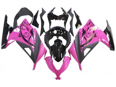 Rabatt Kawasaki EX300 Motorrad Verkleidung 2013-2024 - Rosa Schwarz