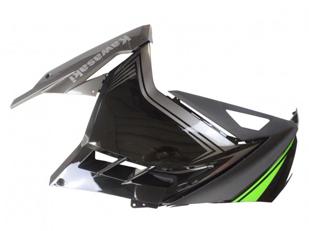 Rabatt Kawasaki EX300 Motorrad Verkleidung 2013-2017 - Glanzendes Schwarz Matt Schwarz Grun
