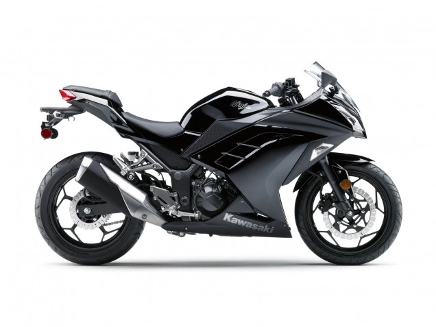 Rabatt Kawasaki EX300 Motorrad Verkleidung 2013-2024 - Glanzendes Schwarz Matt Schwarz