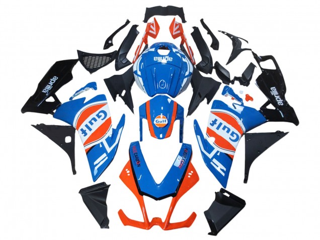 Rabatt Aprilia RS4 50 125 Motorrad Verkleidung 2012-2018 - Weiss Blau Orange Glanzendes Schwarz Gulf