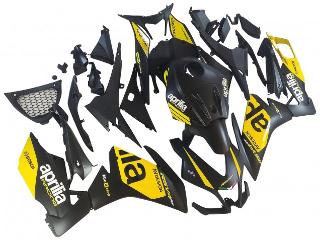 Rabatt Aprilia RS4 50 125 Motorrad Verkleidung 2012-2018 - Gelb Matt Schwarz
