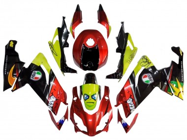 Rabatt Aprilia RS4 50 125 Motorrad Verkleidung 2012-2018 - Rot Gelb Glanzendes Schwarz Hai