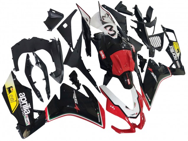 Rabatt Aprilia RS4 50 125 Motorrad Verkleidung 2012-2018 - Weiss Rot Gelb Glanzendes Schwarz