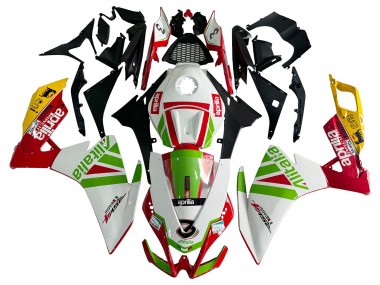 Rabatt Aprilia RS4 50 125 Motorrad Verkleidung 2012-2018 - Weiss Rot Grun Gelb Alitalia