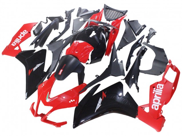 Rabatt Aprilia RS4 50 125 Motorrad Verkleidung 2012-2018 - Rot Glanzendes Schwarz