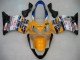 Rabatt Honda CBR600 F4i Motorrad Verkleidung 2004-2007 - Gelb Blau Weiss Schwarz Nastro Azzurro