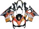 Rabatt Honda CBR600 F4i Motorrad Verkleidung 2004-2007 - Matt Schwarz Orange Rossi