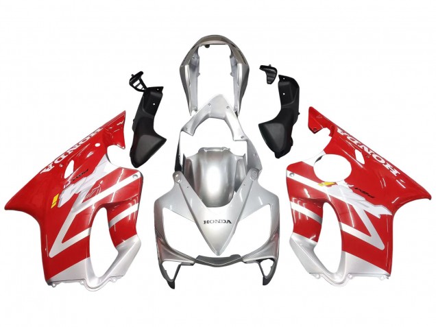 Rabatt Honda CBR600 F4i Motorrad Verkleidung 2004-2007 - Silber Rot