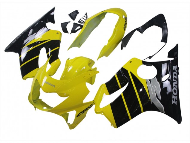 Rabatt Honda CBR600 F4 Motorrad Verkleidung 1999-2000 - Gelb Glanzendes Schwarz