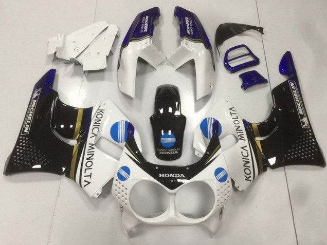 Rabatt Honda CBR900RR 893 Motorrad Verkleidung 1992-1993 - Weiss Blau Glanzendes Schwarz Konica Minolta