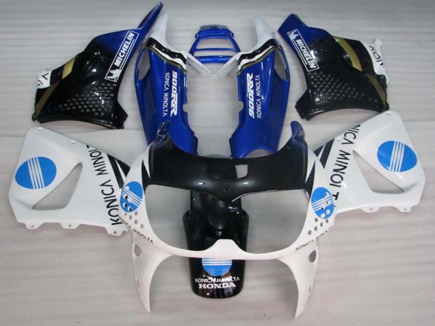 Rabatt Honda CBR900RR 893 Motorrad Verkleidung 1994-1995 - Weiss Blau Glanzendes Schwarz Konica Minolta