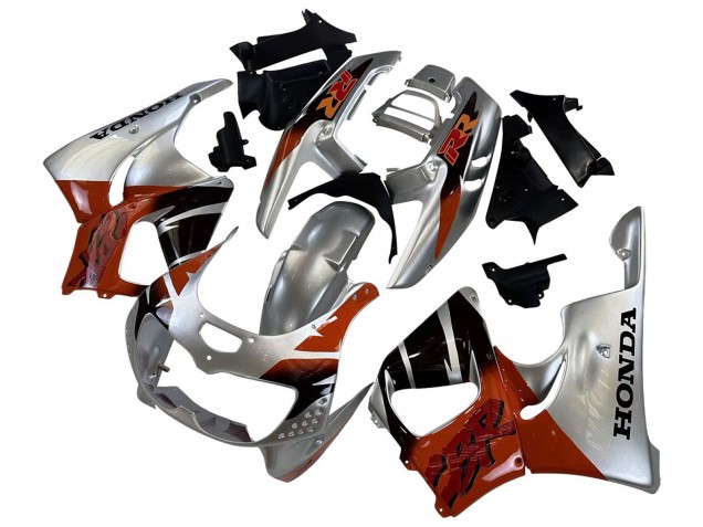 Rabatt Honda CBR900RR 893 Motorrad Verkleidung 1996-1997 - Silber Rot Glanzendes Schwarz
