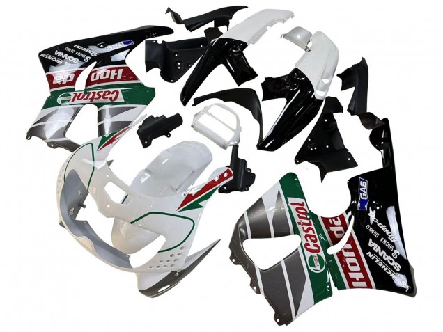 Rabatt Honda CBR900RR 893 Motorrad Verkleidung 1996-1997 - Weiss Grun Grau Glanzendes Schwarz Castrol