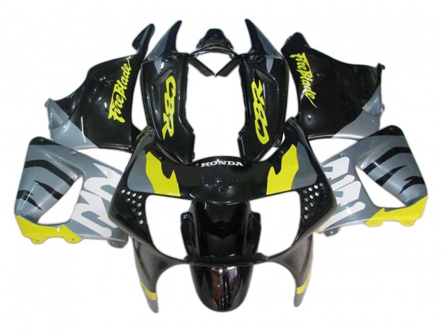 Rabatt Honda CBR900RR 919 Motorrad Verkleidung 1998-1999 - Silber Gelb Glanzendes Schwarz Fireblade