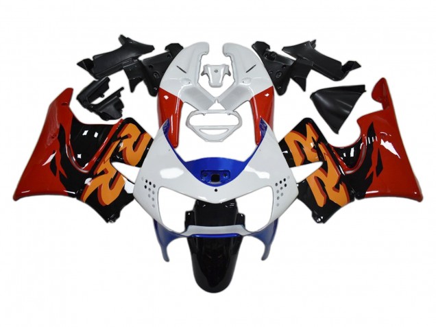Rabatt Honda CBR900RR 919 Motorrad Verkleidung 1998-1999 - Weiss Rot Blau Glanzendes Schwarz