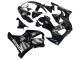 Rabatt Honda CBR900RR 919 Motorrad Verkleidung 1998-1999 - Glanzendes Schwarz Weiss Aufkleber