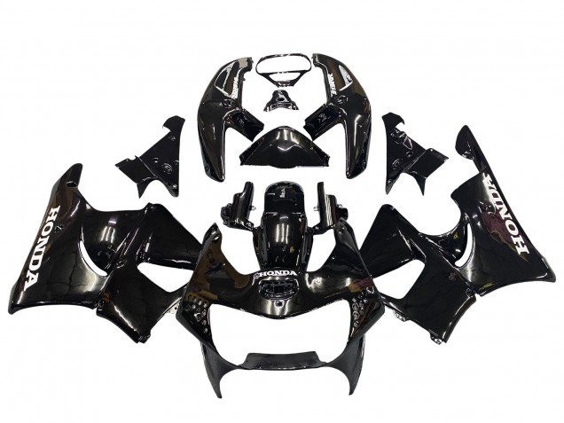 Rabatt Honda CBR900RR 919 Motorrad Verkleidung 1998-1999 - Glanzendes Schwarz Weiss Aufkleber