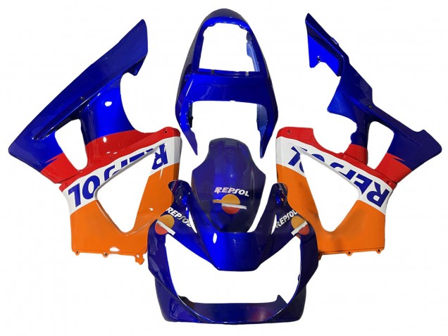 Rabatt Honda CBR900RR 929 Motorrad Verkleidung 2000-2001 - Orange Weiss Rot Blau Repsol