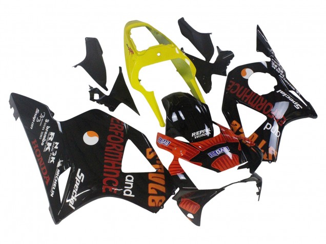 Rabatt Honda CBR900RR 954 Motorrad Verkleidung 2002-2003 - Gelb Rot Glanzendes Schwarz Repsol Rossi
