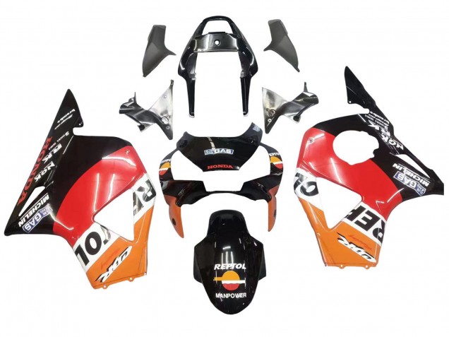 Rabatt Honda CBR900RR 954 Motorrad Verkleidung Kit 2002-2003 - Orange Weiss Rot Glanzendes Schwarz Repsol