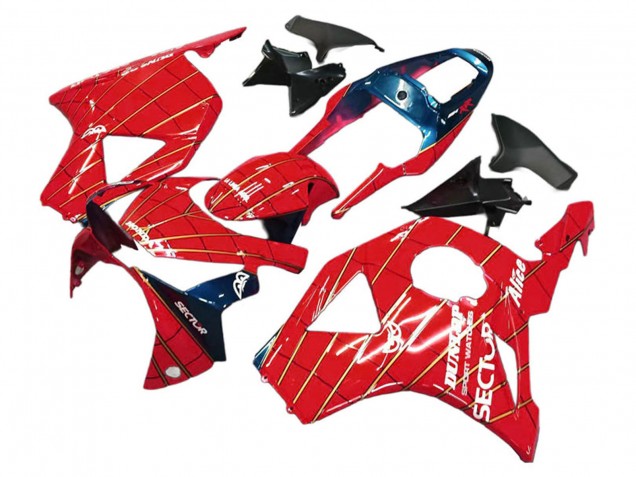 Rabatt Honda CBR900RR 954 Motorrad Verkleidung 2002-2003 - Rot Dunkel Blau Dunlop