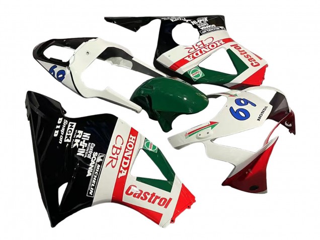 Rabatt Honda CBR900RR 954 Motorrad Verkleidung 2002-2003 - Weiss Rot Grun Glanzendes Schwarz Castrol