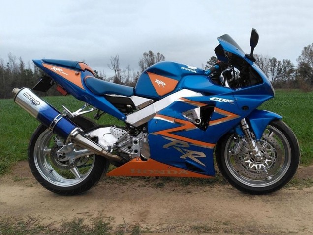 Rabatt Honda CBR900RR 954 Motorrad Verkleidung 2002-2003 - Orange Blau