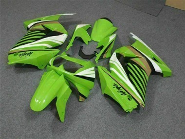 Rabatt Kawasaki EX250 Motorrad Verkleidung 2008-2012 - Grun Weiss Schwarz