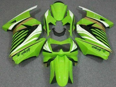 Rabatt Kawasaki EX250 Motorrad Verkleidung 2008-2012 - Grun Weiss Schwarz
