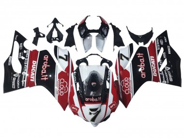 Rabatt Ducati Panigale 899/1199 Motorrad Verkleidung 2011-2014 - Weiss Rot Glanzendes Schwarz Aruba.it 7