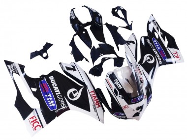 Rabatt Ducati Panigale 899/1199 Motorrad Verkleidung 2011-2014 - Weiss Schwarz Blau Fiamm Ficc 7