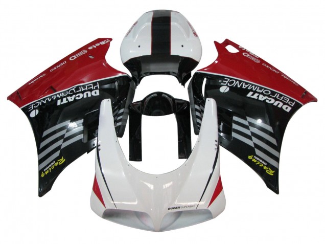 Rabatt Ducati 748/916/996/998 Motorrad Verkleidung 1993-2005 - Weiss Rot Glanzendes Schwarz Rennen Performance