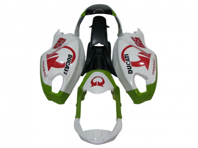 Rabatt Ducati Monster 696 796 1100 1100S Motorrad Verkleidung 2008-2012 - Weiss Grun Rot Pramac