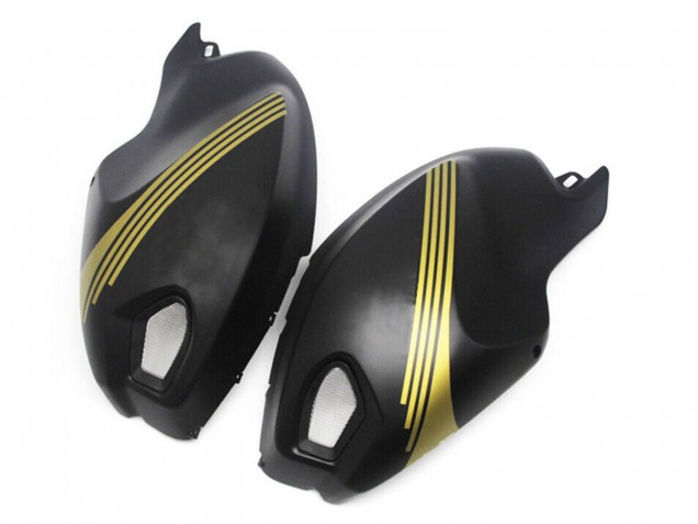 Rabatt Ducati Monster 696 796 1100 1100S Motorrad Verkleidung 2008-2012 - Matt Schwarz Gold