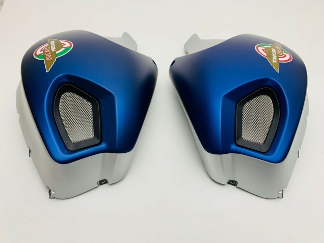 Rabatt Ducati Monster 696 796 1100 1100S Motorrad Verkleidung 2008-2012 - Dunkel Blau Silber