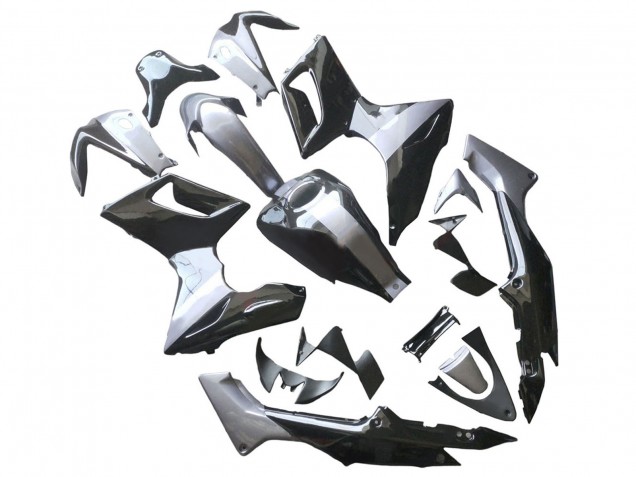 Rabatt Honda CBR125R Motorrad Verkleidung 2002-2006 - Silber Glanzendes Schwarz