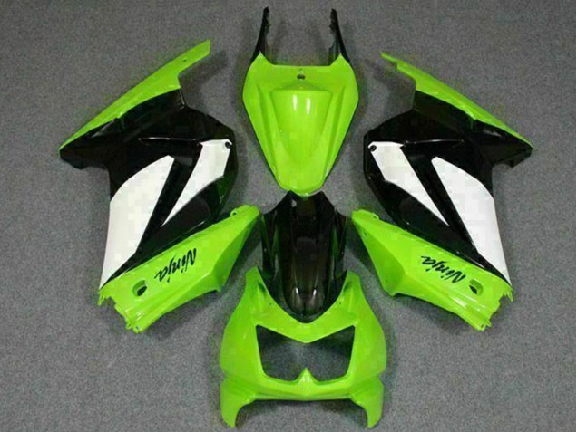 Rabatt Kawasaki EX250 Motorrad Verkleidung 2008-2012 - Grun Weiss Schwarz