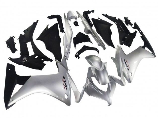 Rabatt Honda CBR500R Motorrad Verkleidung 2013-2015 - Silber Glanzendes Schwarz