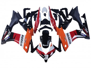 Rabatt Honda CBR500R Motorrad Verkleidung 2013-2015 - Orange Weiss Rot Glanzendes Schwarz Repsol 3