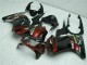 Rabatt Kawasaki EX250 Motorrad Verkleidung 2008-2012 - Glanzendes Schwarz Kastanienbraun Rot