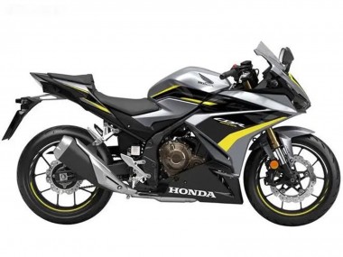 Rabatt Honda CBR500R Motorrad Verkleidung 2022-2023 - Silber Gelb Glanzendes Schwarz