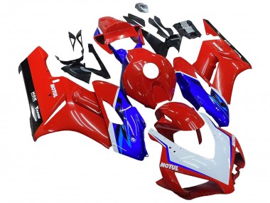 Rabatt Honda CBR1000RR Motorrad Verkleidung 2004-2005 - Rot Blau Weiss Schwarz Motul