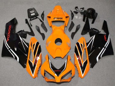 Rabatt Honda CBR1000RR Motorrad Verkleidung 2004-2005 - Orange Weiss Glanzendes Schwarz Streifen
