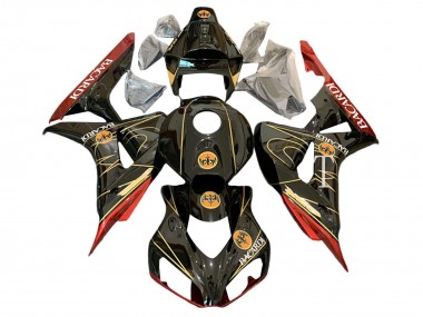 Rabatt Honda CBR1000RR Motorrad Verkleidung 2006-2007 - Glanzendes Schwarz Rot Gold BACARDI